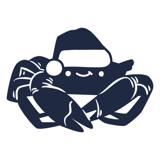 Christmas crab cut out PNG Design