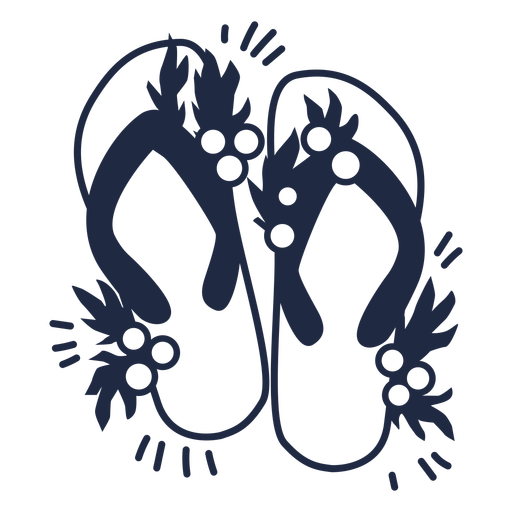 Christmas flip flops filled stroke - Transparent PNG & SVG vector file