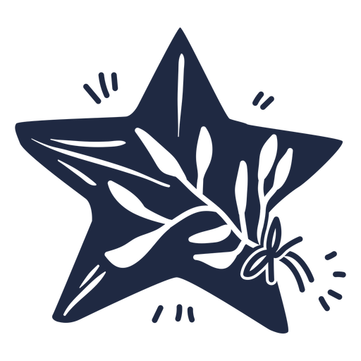 Christmas starfish cut out PNG Design