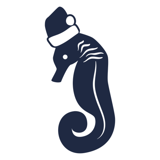 Christmas seahorse cut out PNG Design