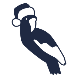 Christmas santa hat parrot  PNG Design