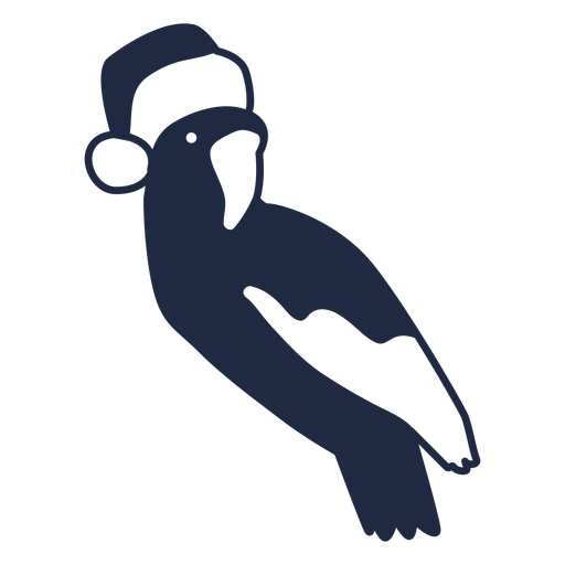 Christmas santa hat parrot  PNG Design