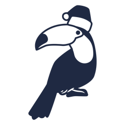 Christmas santa hat toucan PNG Design