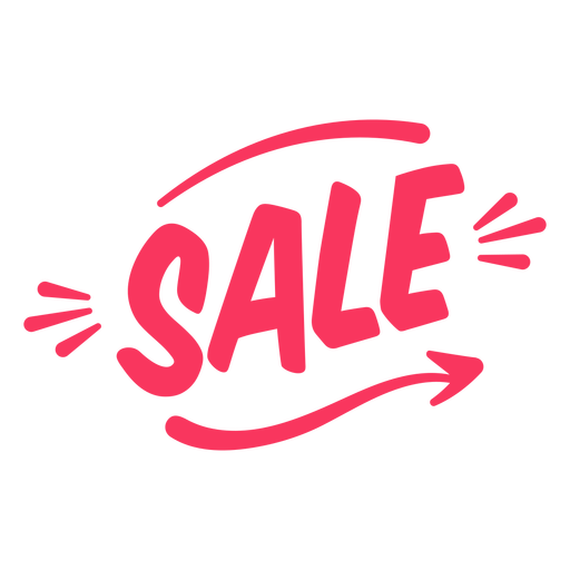 Sale sign arrow badge flat PNG Design