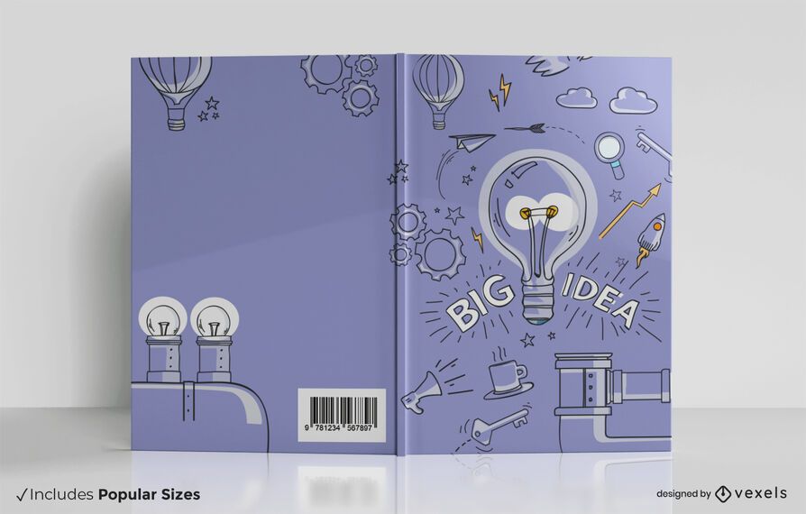 Diseño de portada de libro de grandes ideas Diseño de portada de libro de grandes ideas