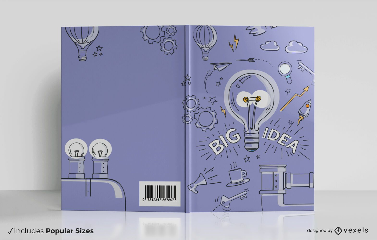 Design de capa de livro com grandes ideias