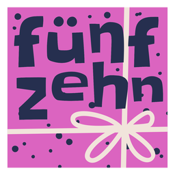 Fifteen sign flat PNG Design