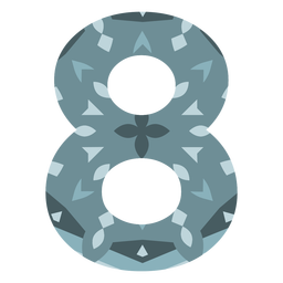 Number 8 mandala PNG Design