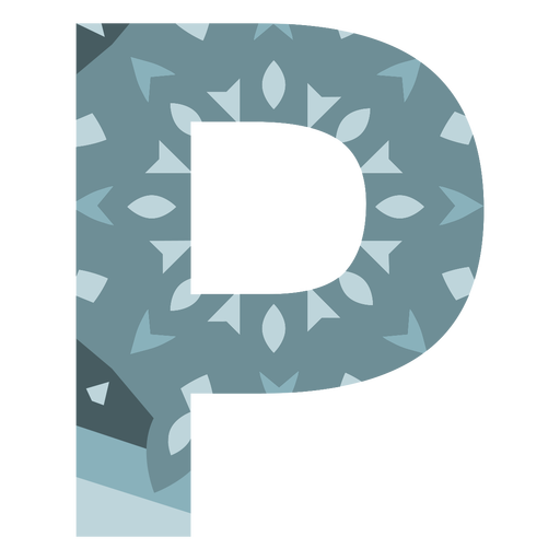 Alphabet letter p mandala PNG Design