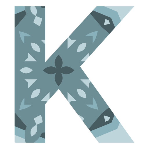 Alphabet letter k mandala PNG Design