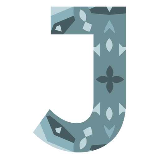 Alphabet letter j mandala PNG Design