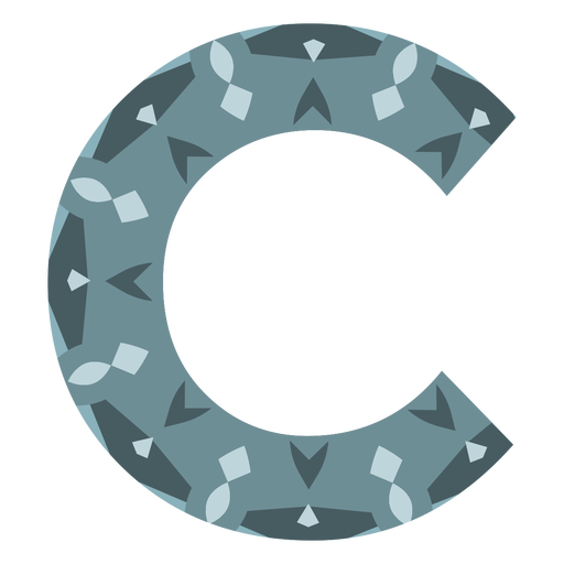 Alphabet letter c mandala PNG Design