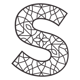 Alphabet Letter S Stroke Mandala PNG & SVG Design For T-Shirts