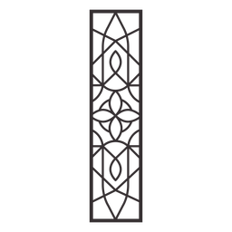 Alphabet letter i stroke mandala PNG Design