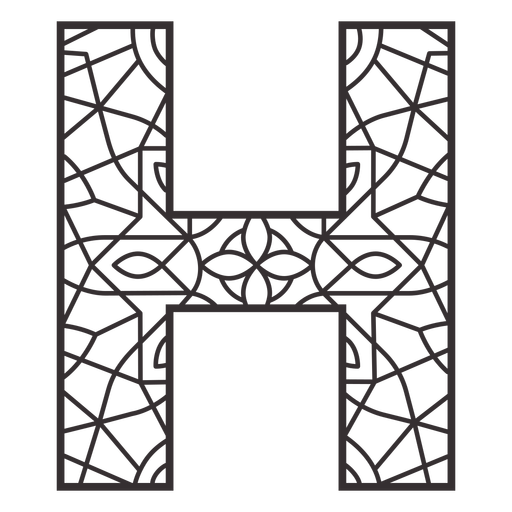 Download Alphabet letter h stroke mandala - Transparent PNG & SVG ...