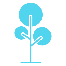 Round tree nature icon PNG Design