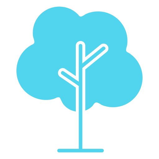 Árbol de icono cortado Diseño PNG