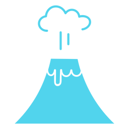 Ícone de vulcão em explosão Desenho PNG