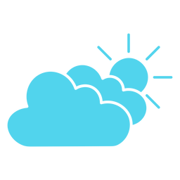 Icono de sol y nubes Transparent PNG