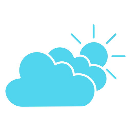 Ícone de sol e nuvens Desenho PNG