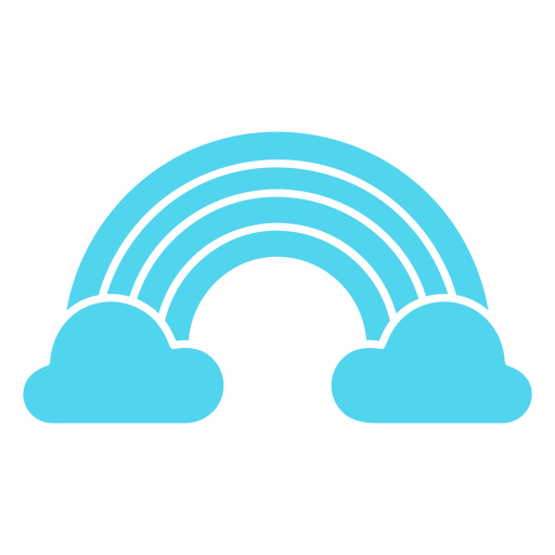 Arco-íris e nuvem cortados Desenho PNG