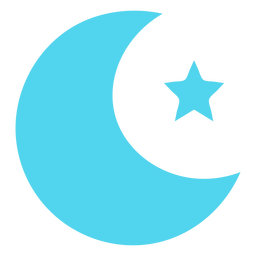 Moon and star flat icon PNG Design