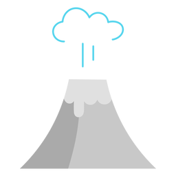 Erupting volcano nature PNG Design