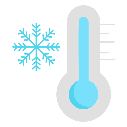 Cold temperature snowflake PNG Design