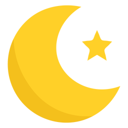 Moon semi flat PNG Design