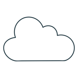 Single cloud icon Transparent PNG