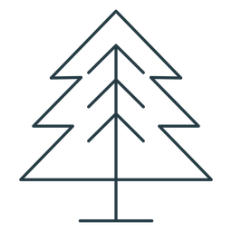 Pine tree stroke icon PNG Design