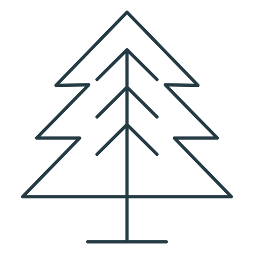 Pine tree stroke icon