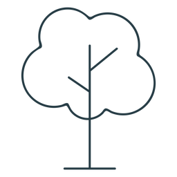 Single tree stroke icon