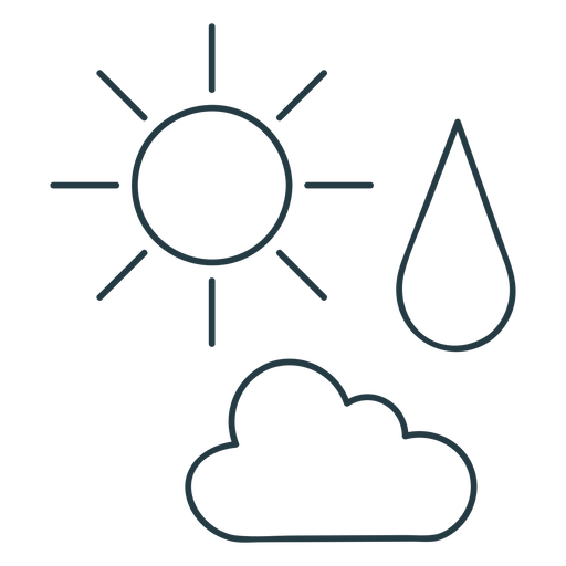 Weather types icons PNG Design