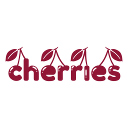 Cherries Word Cut Out PNG & SVG Design For T-Shirts