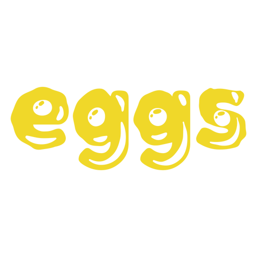 Eggs word cut out