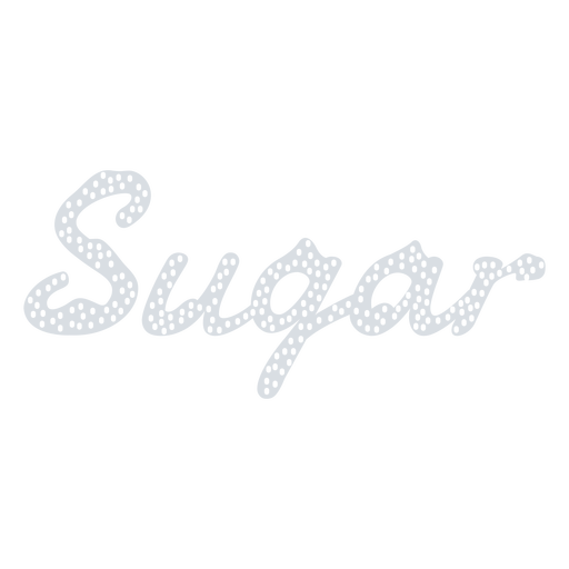 Sugar label lettering