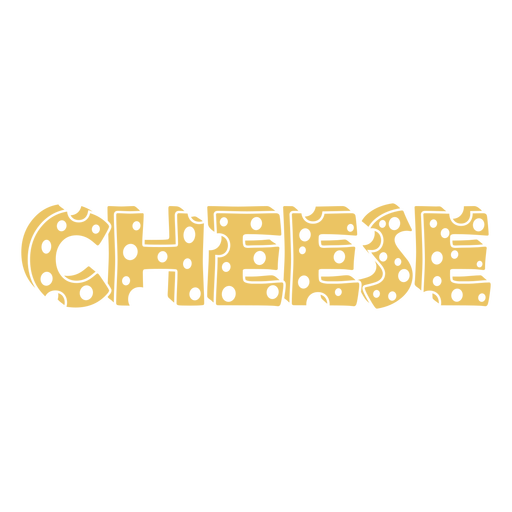 Cheese label cut out PNG Design