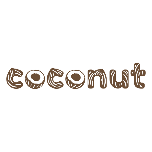 Coconut label cut out