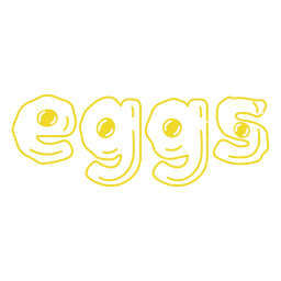 Eggs label filled stroke
