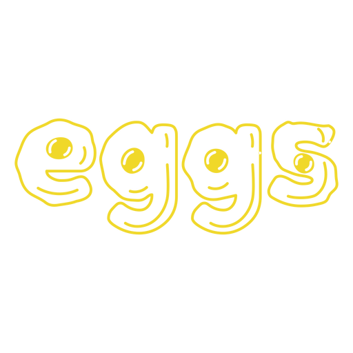 Eggs label filled stroke PNG Design
