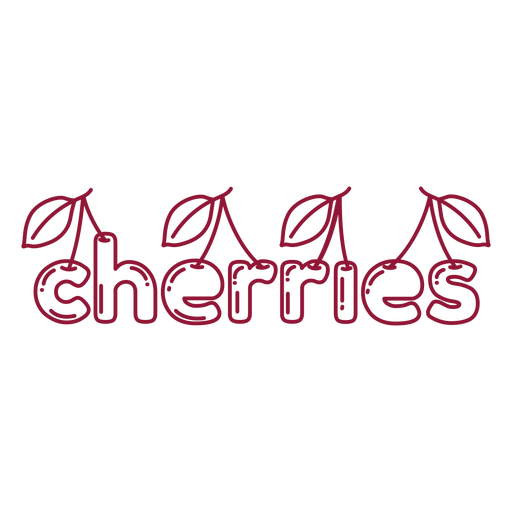 Cherries label stroke