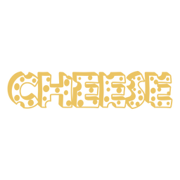 Cheese label filled stroke PNG Design