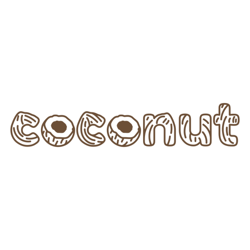 Coconut label filled stroke