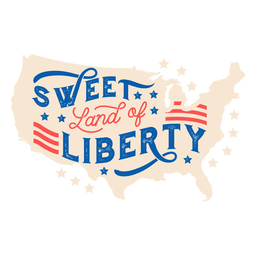 American map liberty badge PNG Design