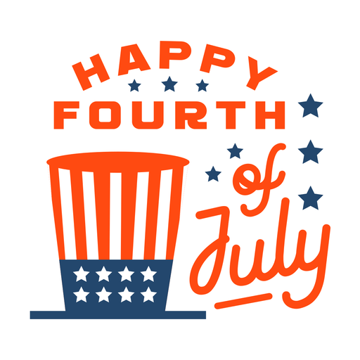 Happy fourth of july badge PNG Design