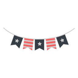 4th july banners flat PNG Design