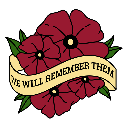Anzac day decorative flower PNG Design