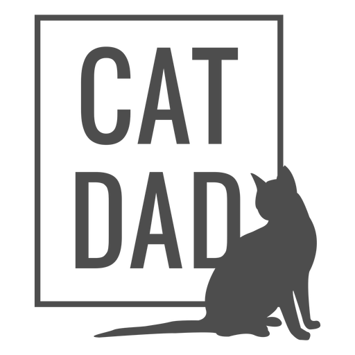 Cat dad silhouette PNG Design