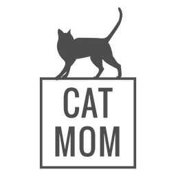 Cat mom silhouette PNG Design